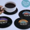 Retro Car Coasters Cup Mats
