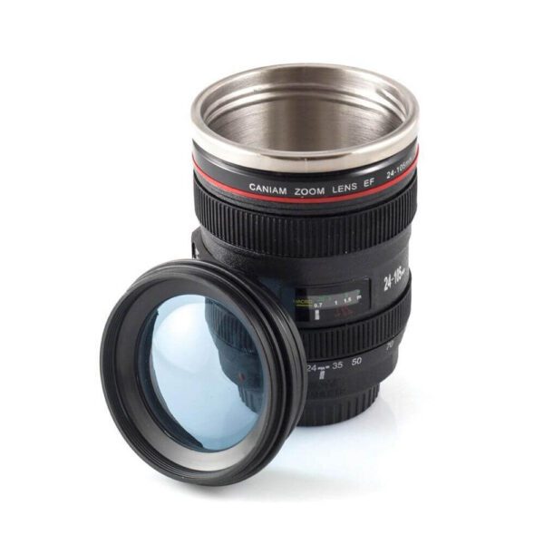 Camera Lens Mug With Lid Gifts For Him Gifts For Her