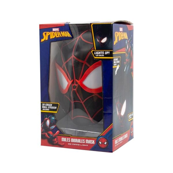 Spiderman Miles Morales Face 3D Light-boed Spiderman Miles Morales Face 3D Light-boed