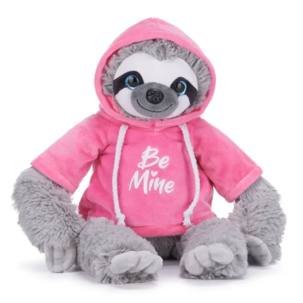 sloth-in-pink-hoodie-be-mine sloth-in-pink-hoodie-be-mine