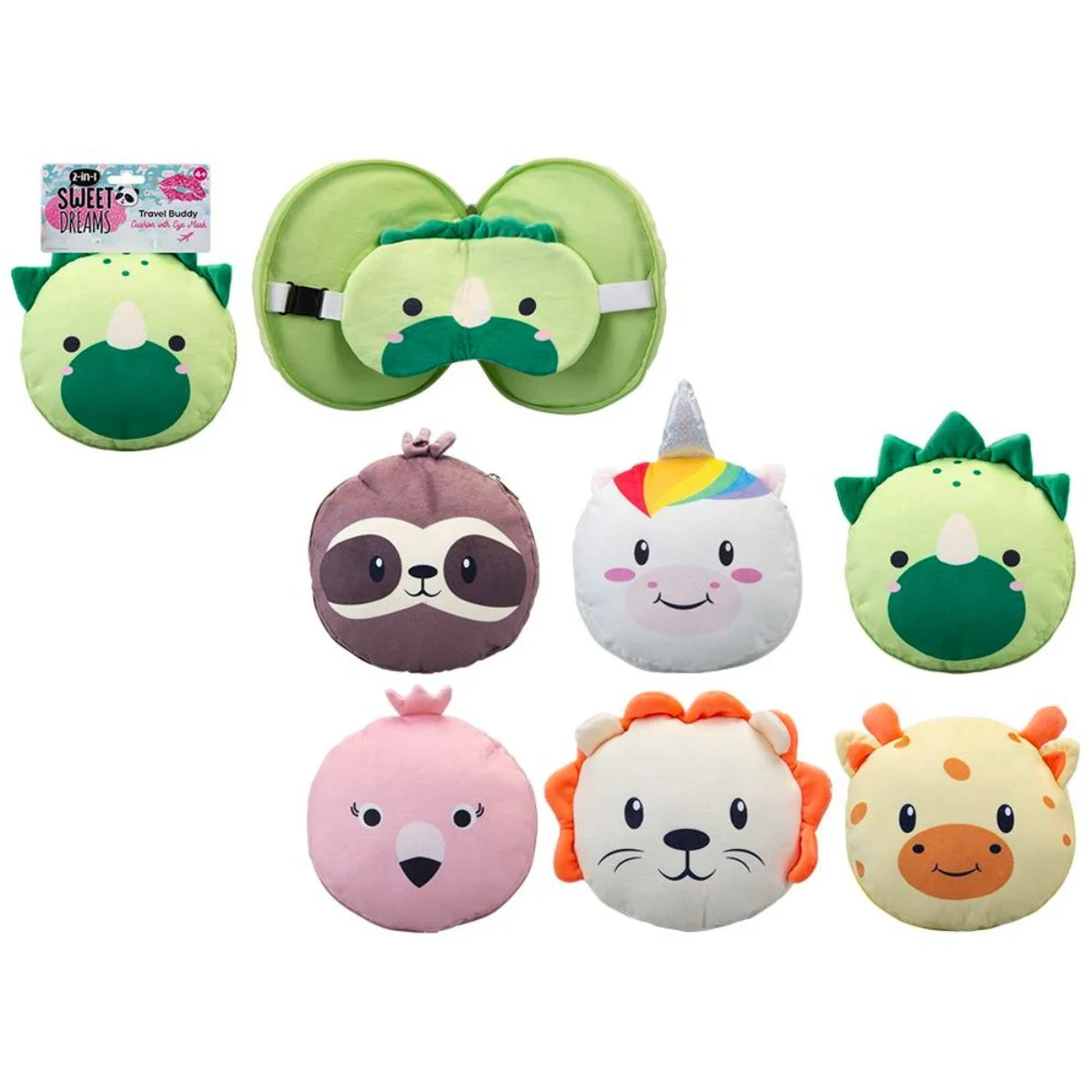 2-in-1 Travel Cushion Eye Mask Kids Travel Pillow Eye Mask