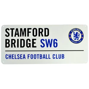 Chelsea Metal White Street Sign